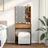 Dressing Table with LED Artisan Oak - Modern Design & Storage Solution