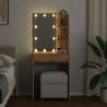 Dressing Table with LED Artisan Oak - Modern Design & Storage Solution