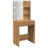 Dressing Table with LED Artisan Oak - Modern Design & Storage Solution