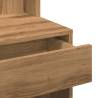 Dressing Table with LED Artisan Oak - Modern Design & Storage Solution