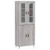 Stylish Highboard Grey Sonoma - Engineered Wood | Hipo Market