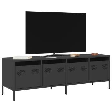 TV Cabinet Black 135x39x43.5 cm - Durable Cold-Rolled Steel