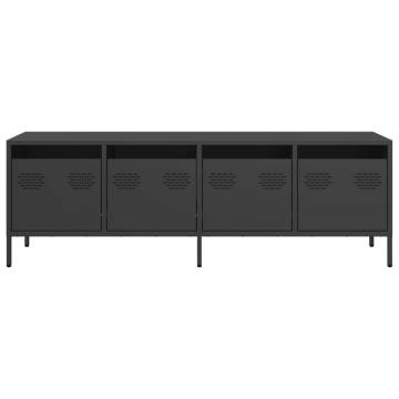 TV Cabinet Black 135x39x43.5 cm - Durable Cold-Rolled Steel