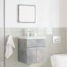 2 Piece Bathroom Furniture Set in Concrete Grey - Hipo Market