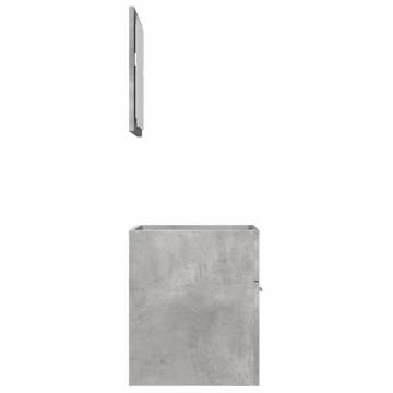 2 Piece Bathroom Furniture Set in Concrete Grey - Hipo Market