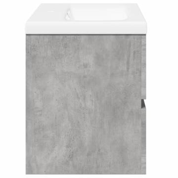 2 Piece Bathroom Furniture Set - Concrete Grey Engineered Wood