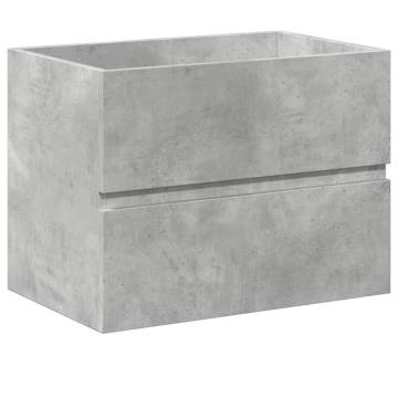 2 Piece Bathroom Furniture Set - Concrete Grey Engineered Wood