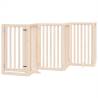 Dog Gate with Door - Foldable 12 Panels, 600cm Poplar Wood