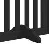 Foldable Dog Gate with Door - 15 Panels Black | Hipomarket