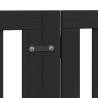 Foldable Dog Gate with Door - 15 Panels Black | Hipomarket