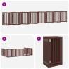 Dog Gate with Door - 15 Panels Brown, 750 cm - Hipomarket