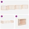 Foldable Dog Gate with Door - 8 Panels, 640 cm - Poplar Wood