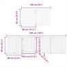 Dog Gate with Door - Foldable 10 Panels White Wood | Hipo Market