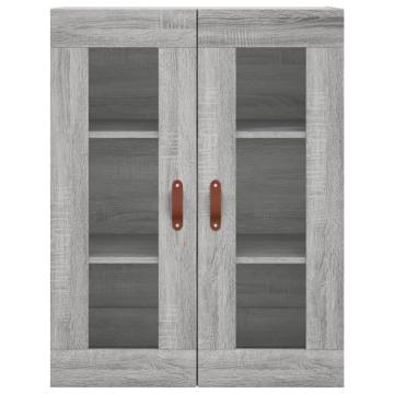 Stylish Highboard Grey Sonoma - Engineered Wood | Hipo Market