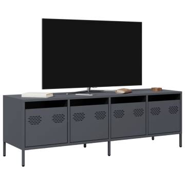 TV Cabinet Anthracite - Industrial Style | Hipomarket