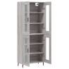 Stylish Highboard Grey Sonoma - 69.5x34x180 cm | HipoMarket