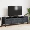 TV Cabinet Anthracite - Industrial Style | Hipomarket