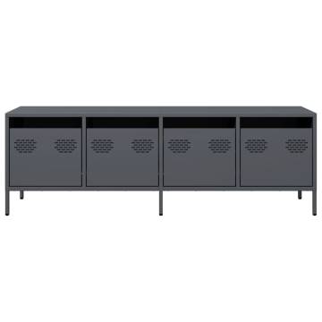 TV Cabinet Anthracite - Industrial Style | Hipomarket