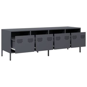 TV Cabinet Anthracite - Industrial Style | Hipomarket