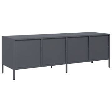 TV Cabinet Anthracite - Industrial Style | Hipomarket