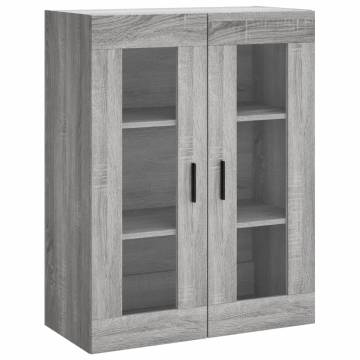 Stylish Highboard Grey Sonoma - 69.5x34x180 cm | HipoMarket