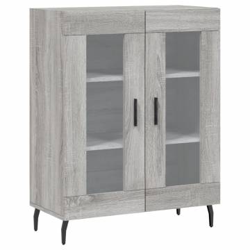 Stylish Highboard Grey Sonoma - 69.5x34x180 cm | HipoMarket