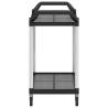 2-Tier Black Trolley - Durable Aluminium Kitchen Storage