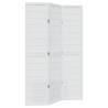 Room Divider 3 Panels - White Solid Paulownia for Modern Spaces