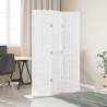 Room Divider 3 Panels - White Solid Paulownia for Modern Spaces