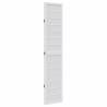 Room Divider 3 Panels - White Solid Paulownia for Modern Spaces