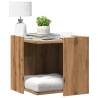  Cat Litter Box Enclosure Artisian Oak 53x53x51 cm Engineered Wood Colour oak Size 53 x 53 x 51 cm 