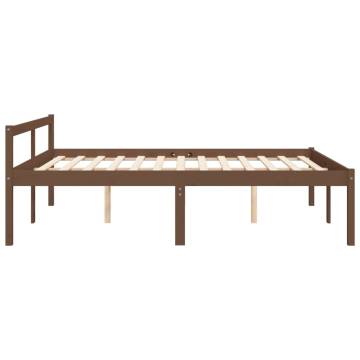 Bed Frame Honey Brown 150x200 cm King Size Solid Wood Pine