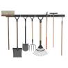 Garden Tool Storage Racks - Wall Mounted, 4 pcs Black Steel