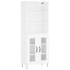 Stylish Highboard White 69.5x34x180 cm | Hipo Market