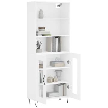 Stylish Highboard White 69.5x34x180 cm | Hipo Market