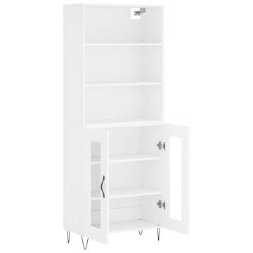 Stylish Highboard White 69.5x34x180 cm | Hipo Market