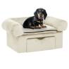  Dog Sofa with Drawer Cream 75x50x38 cm Plush Colour cream 