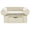 Comfortable Dog Sofa with Drawer - Cream 75x50x38 cm