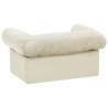 Comfortable Dog Sofa with Drawer - Cream 75x50x38 cm