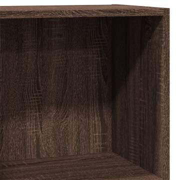 Brown Oak Bookcase - 60x30x77 cm | Engineered Wood Storage