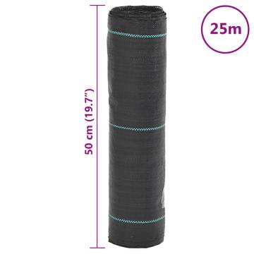 Weed Membrane Black 0.5x25 m PP - Effective Weed Control