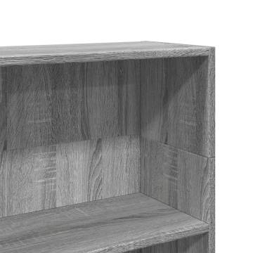 Bookcase Grey Sonoma - Stylish Engineered Wood Storage 80x24x109 cm