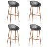  Bar Chairs 4 pcs Grey Colour grey and brown Quantity in Package 4 