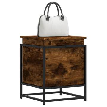 Storage Box with Lid - Smoked Oak 40x40x51.5 cm | HipoMarket