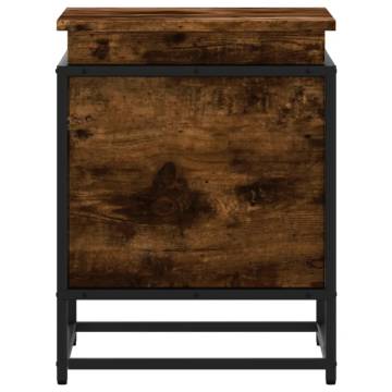 Storage Box with Lid - Smoked Oak 40x40x51.5 cm | HipoMarket