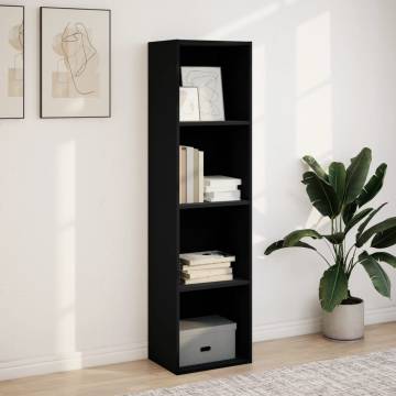 Stylish Black Bookcase 40x30 cm - Ideal Storage Solution