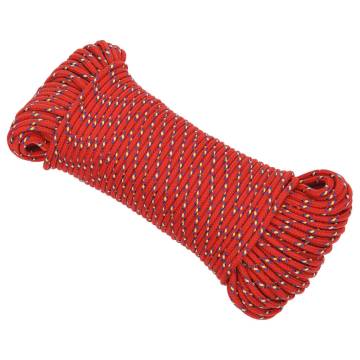 Boat Rope Red 4mm 250m Polypropylene - Durable & Versatile