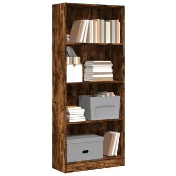 Bookcase Smoked Oak 60x24x143 cm - Stylish Storage Solution