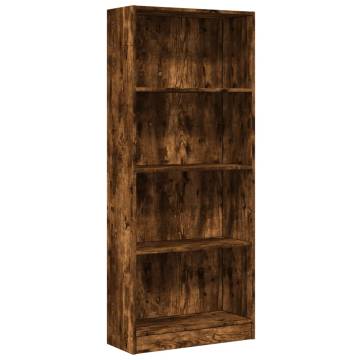 Bookcase Smoked Oak 60x24x143 cm - Stylish Storage Solution