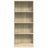 Bookcase Sonoma Oak - 60x24x143 cm Engineered Wood Storage